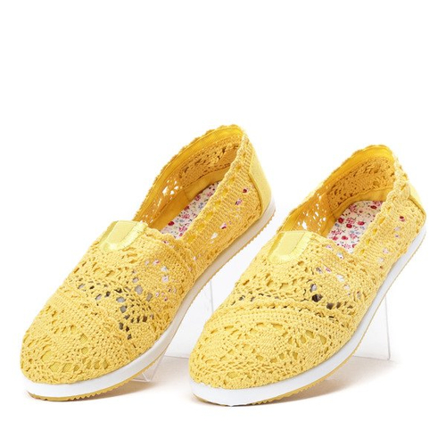 Жовтий мереживний сліп на Мороні - Взуття