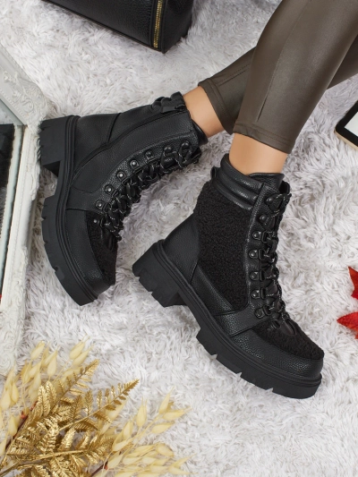 Damen Worker Boots mit Fell Ardella