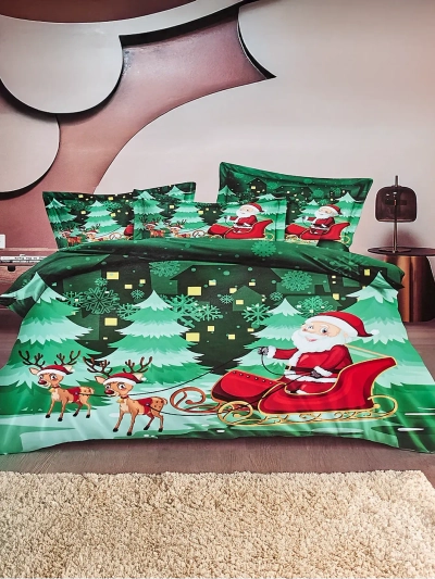 Royalfashion Weihnachtsbettwäsche 200x220 Set 3-TEILIG