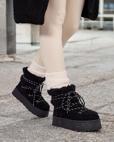 Royalfashion Damen-Schneestiefel zum Schnüren Evonie