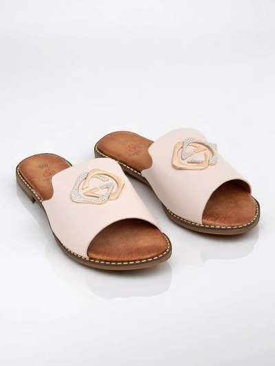 Royalfashion Damen Pantoletten flach Goldie Spark