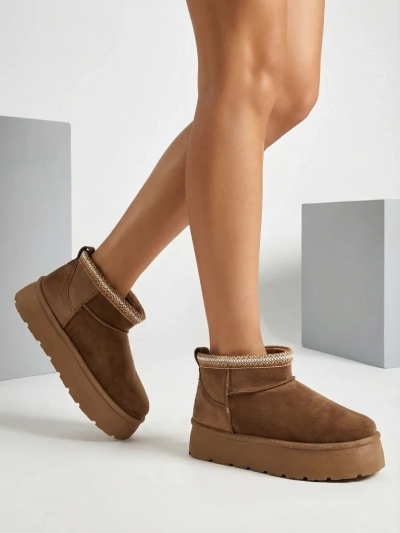 Royalfashion Damen Kurzstiefel a'la Schneestiefel Xoalla