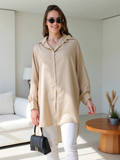 Royalfashion Langarm Damenoversize-Shirt