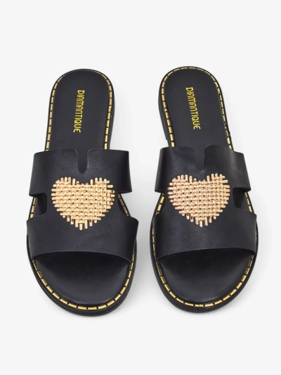 Royalfashion Damenflip-flops mit Herz Gold Herz