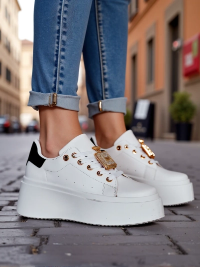 Royalfashion Damen Plattform Sportsneakers Oviger
