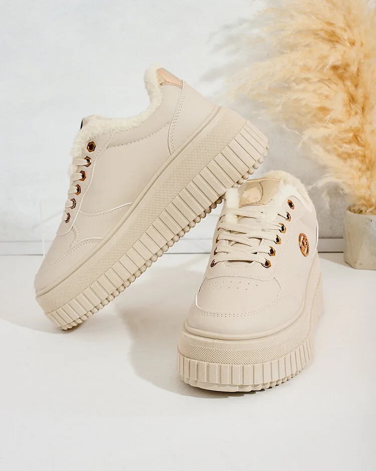 Royalfashion Warme Damen-Sneakers mit Fell Sofi