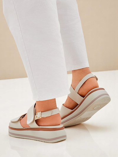 Royalfashion Damensandalen mit dicker Sohle Tulipp