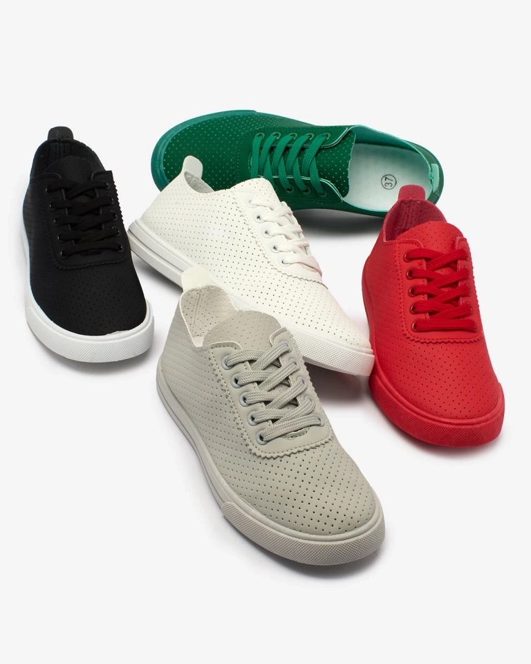 Royalfashion Grau Damen durchbrochene Tennisschuhe Salomp