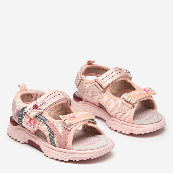 Rosa Kindersandale mit Klettverschluss Ceteris - Footwear