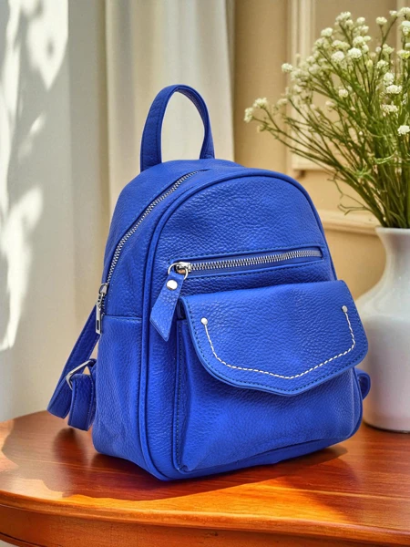 Damenrucksack Ariadne Bianco Azzurro RoyalEco Królewska Moda 25x25x10