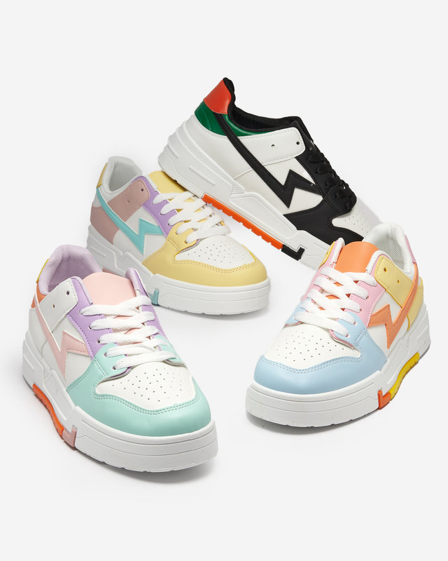 Gelb-rosa Damen-Sportschuhe Tremsi Sneakers - Schuhe