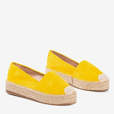 Gelbe Espadrilles auf der Roseanne-Plattform - Schuhe 1