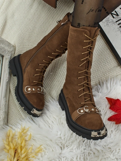 Royalfashion Damen Stiefeletten Werces zum Schnüren