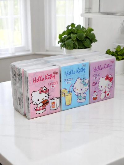Mini Hygiene-Tücher 8 STK x 9 STK. Hello Kitty