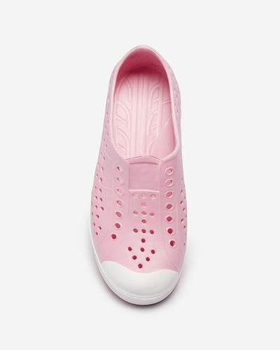 Rosa durchbrochene Kinder-Sneakers aus Gummi Jiteri - Footwear