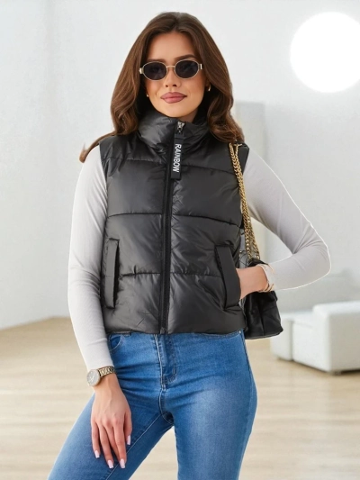 Royalfashion Жіночий короткий безрукавний жакет