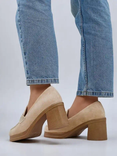 Royalfashion Damen-Loafer mit Blockabsatz Evelay