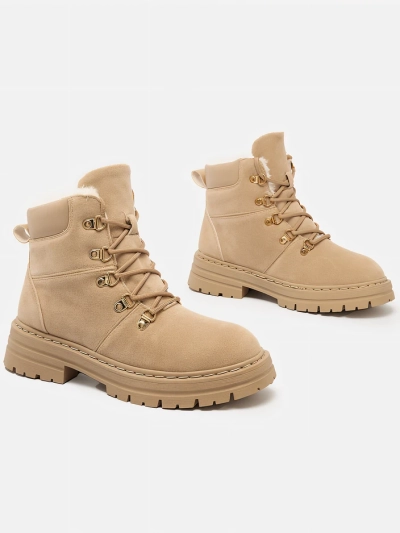 Royalfashion Hellbraune Damen Trapper Develier