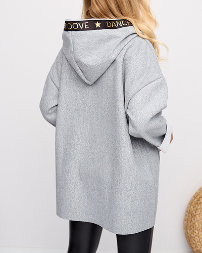 Graue Kapuzenjacke für Damen - Kleidung