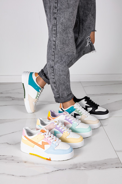 Damen-Sportschuhe in Beige und Blau Tremsi Sneakers - Footwear