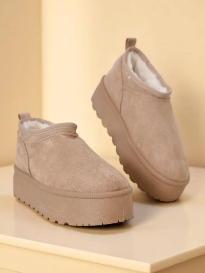 Royalfashion Damen Kurzstiefel a'la Schneestiefel Ozozi