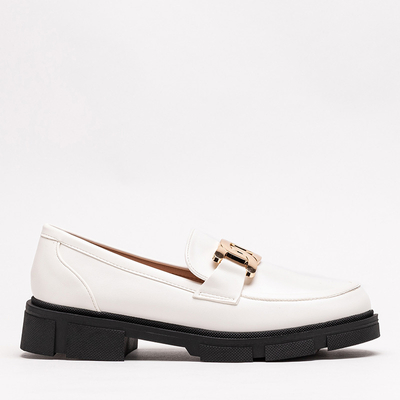 Лофери з ланцюжком в білому кольорі Semla