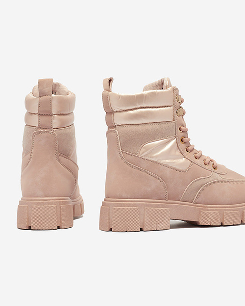 Рожеві жіночі утеплені черевики-трапери Kasemi-Footwear