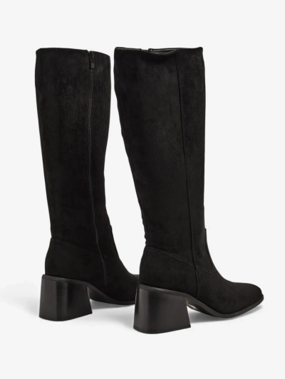 Damen Öko-Wildleder Stiefel mit Blockabsatz Ernala