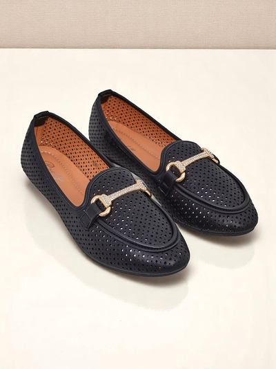 Royalfashion Rafalle Damen-Loafer mit Lochmuster
