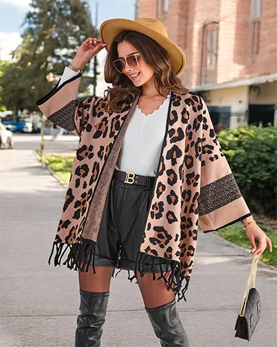 Royalfashion Damen-Poncho mit Druck