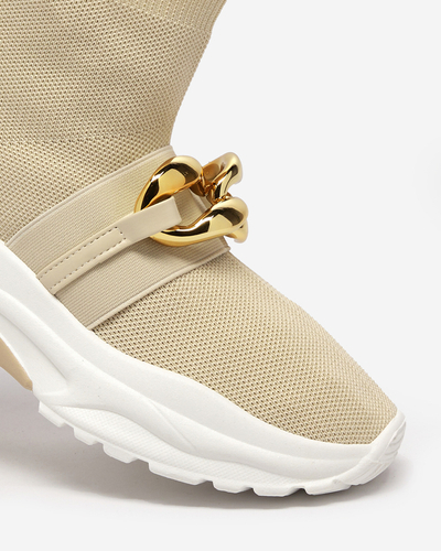 High Deveris Beige Sneaker für Damen - Schuhe