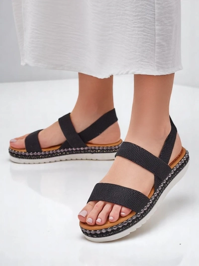 Royalfashion Damensandalen mit dekorativer Sohle Zindas
