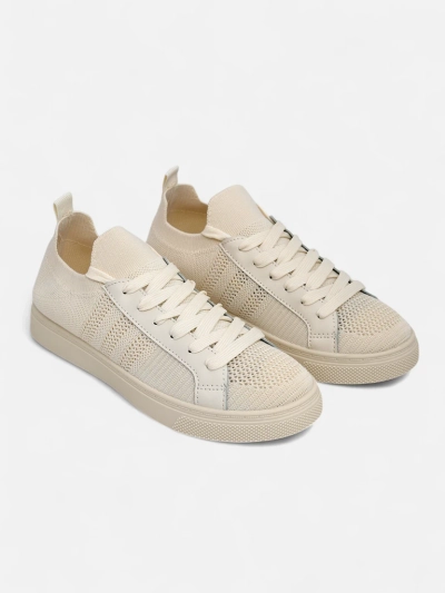 Beige Damiani Sneakers – leichte Stoff-/Öko-Leder-Sneakers für den Sommer