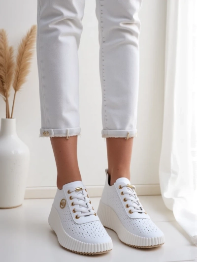 Royalfashion Damen Perforierte Sport Sneakers Jovenes