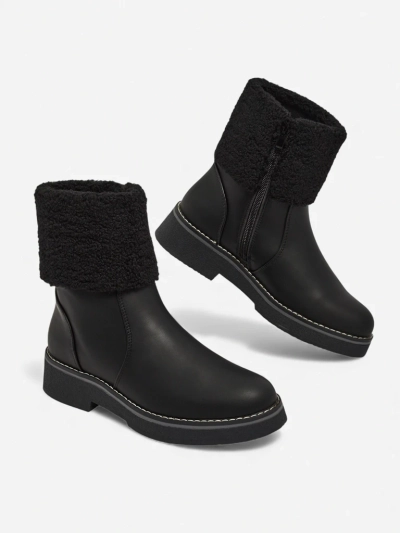 Luna Damenstiefeletten Schwarz Leder Elegant für den Winter