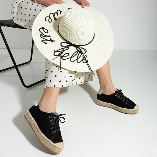 Чорні жіночі кеди на платформі Woilla