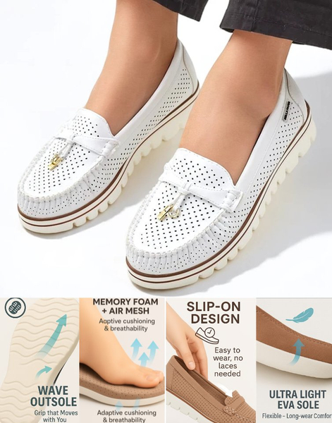 Royalfashion Damen perforierte Mokassins Elissas