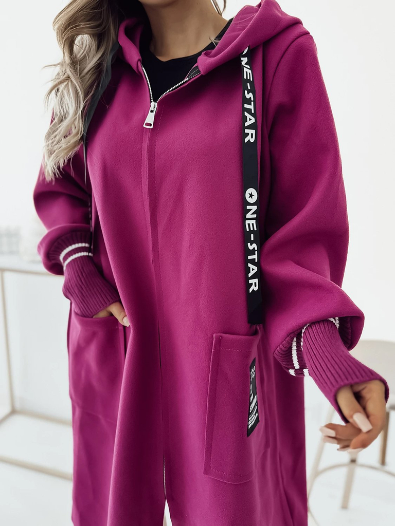 Royalfashion Knielange Damenmanteljacke in lila