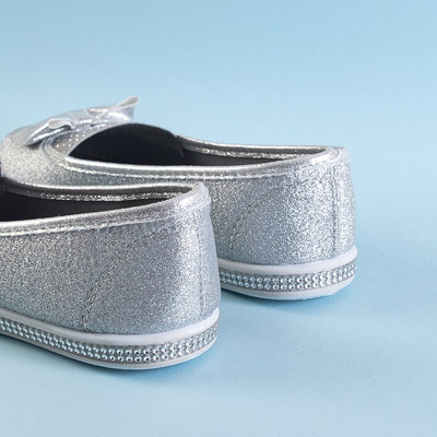 АВТОЛЕТ Дитячі балерини зі срібним блиском з декором Nolla - Взуття