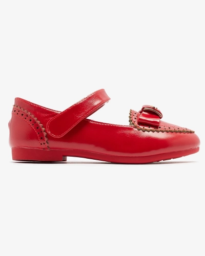 Rote Mädchen-Pumps mit Schleife Proya- Footwear