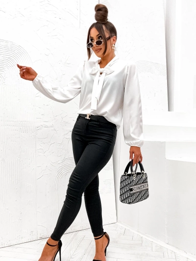 Royalfashion Damenbluse mit Schleife