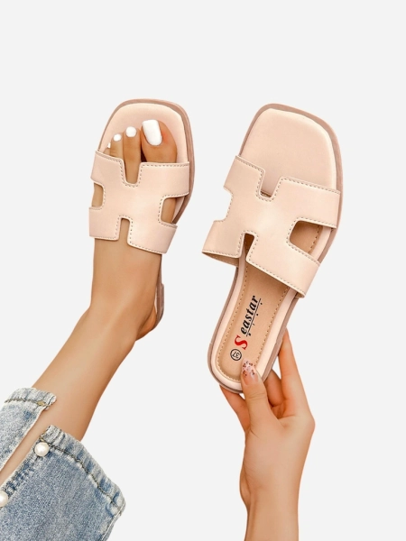 Royalfashion Damen flache Rutscher Eval