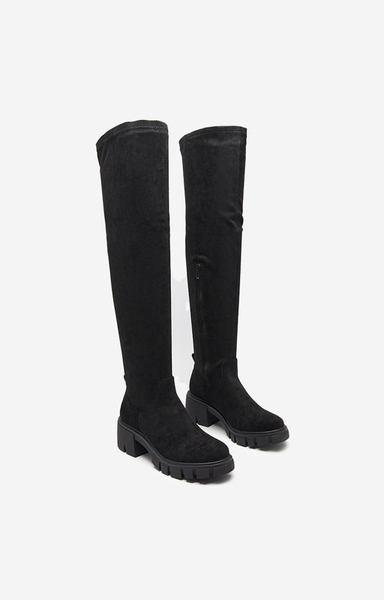 Schwarze Overknee-Stiefel für Damen Netirit - Schuhe