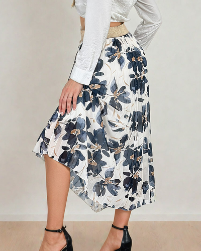 Royalfashion Damen Faltenrock mit Blumenmuster