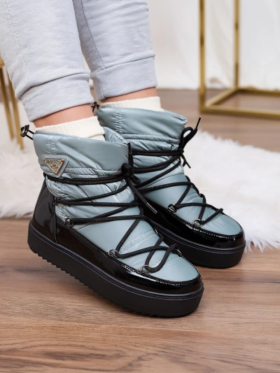Royalfashion Damen-Schlupfstiefel a'la Schneestiefel in blau Vevnose