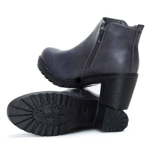 Szare botki na słupku Nightcall - Obuwie