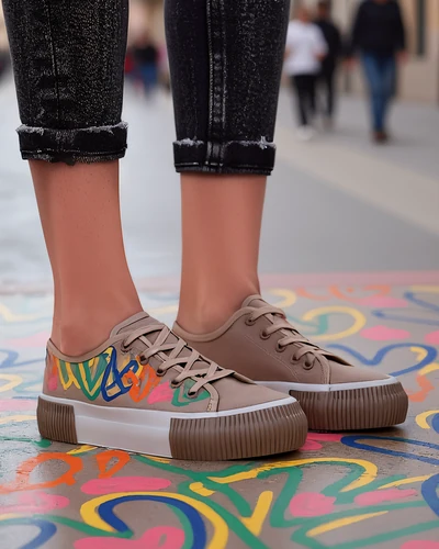 Royalfashion Damen Sneaker mit Herzdruck Sercess