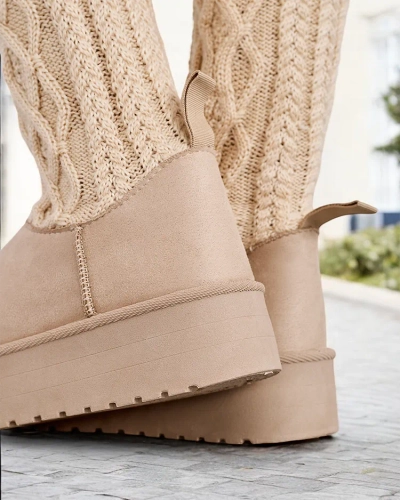 Royalfashion Damen Schneestiefel mit sockenähnlichem Schaft Kokumi