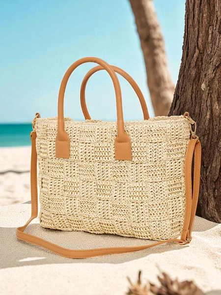 Royalfashion Große Strohtasche für Damen Aureliana Savio