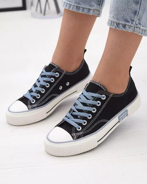 Schwarze Damen-Sneakers zum Schnüren Tasabba- Footwear